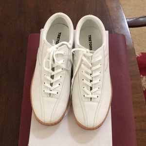 Tretorn white leather sneakers
